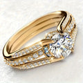 Luxury Engagement Ring Inlaid Shiny Zirconia Elegant Copper Finger Ring Jewelry Party Accessories Jewelry Precision