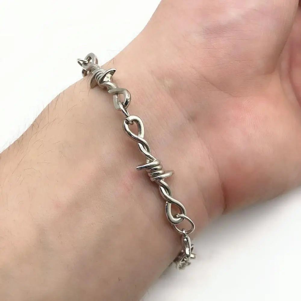 Small Wire Brambles Iron Unisex Choker Bracelet Women Hip-hop Gothic Punk Style Barbed Wire Little Thorns Bracelet Choker Gifts Jewelry Precision