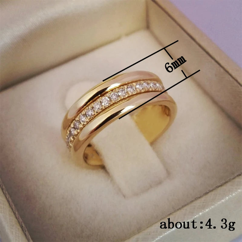 Huitan 2020 NEW Fashion Wedding Ring For Women Micro Paved Cubiz Zircon Finger Rings Female Engagement Jewelry Accessories Jewelry Precision