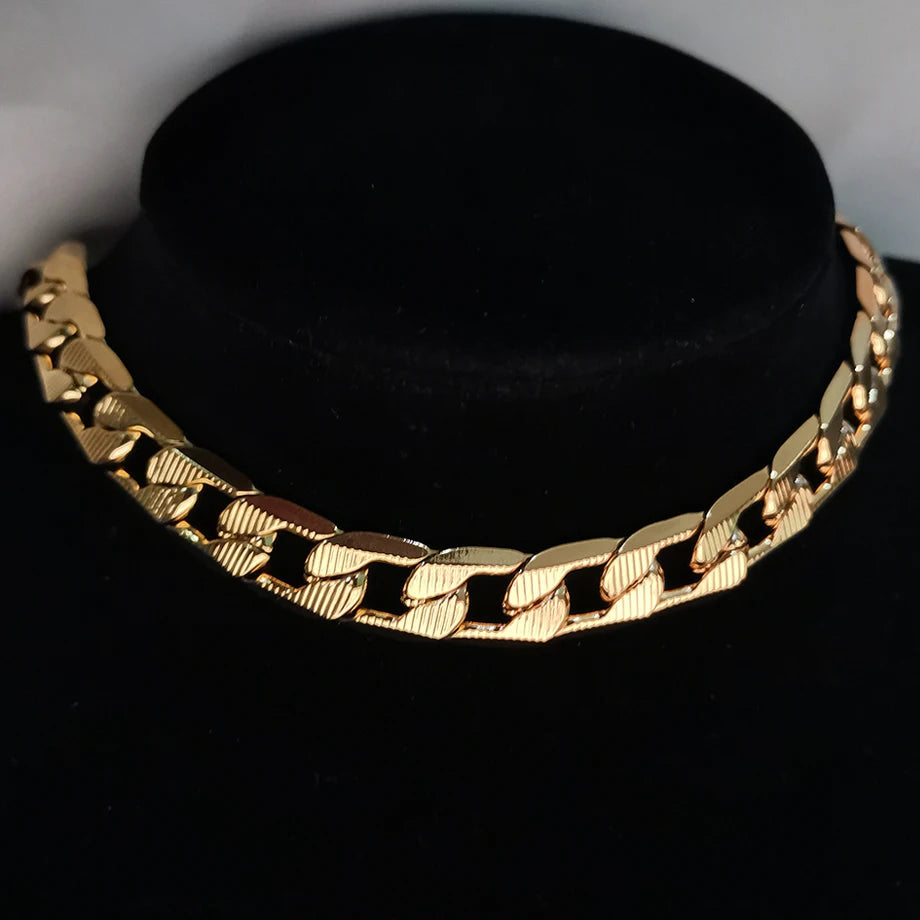 Punk Cuban Link Choker Necklace Collar Statement Jewelry Precision