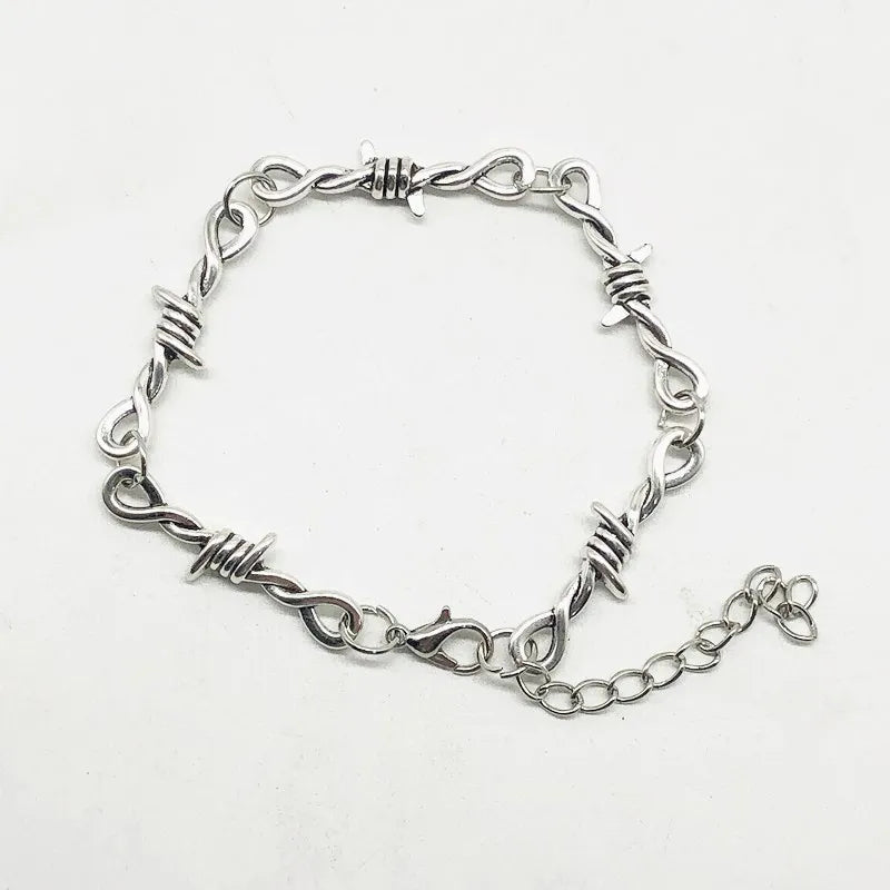 Small Wire Brambles Iron Unisex Choker Bracelet Women Hip-hop Gothic Punk Style Barbed Wire Little Thorns Bracelet Choker Gifts Jewelry Precision