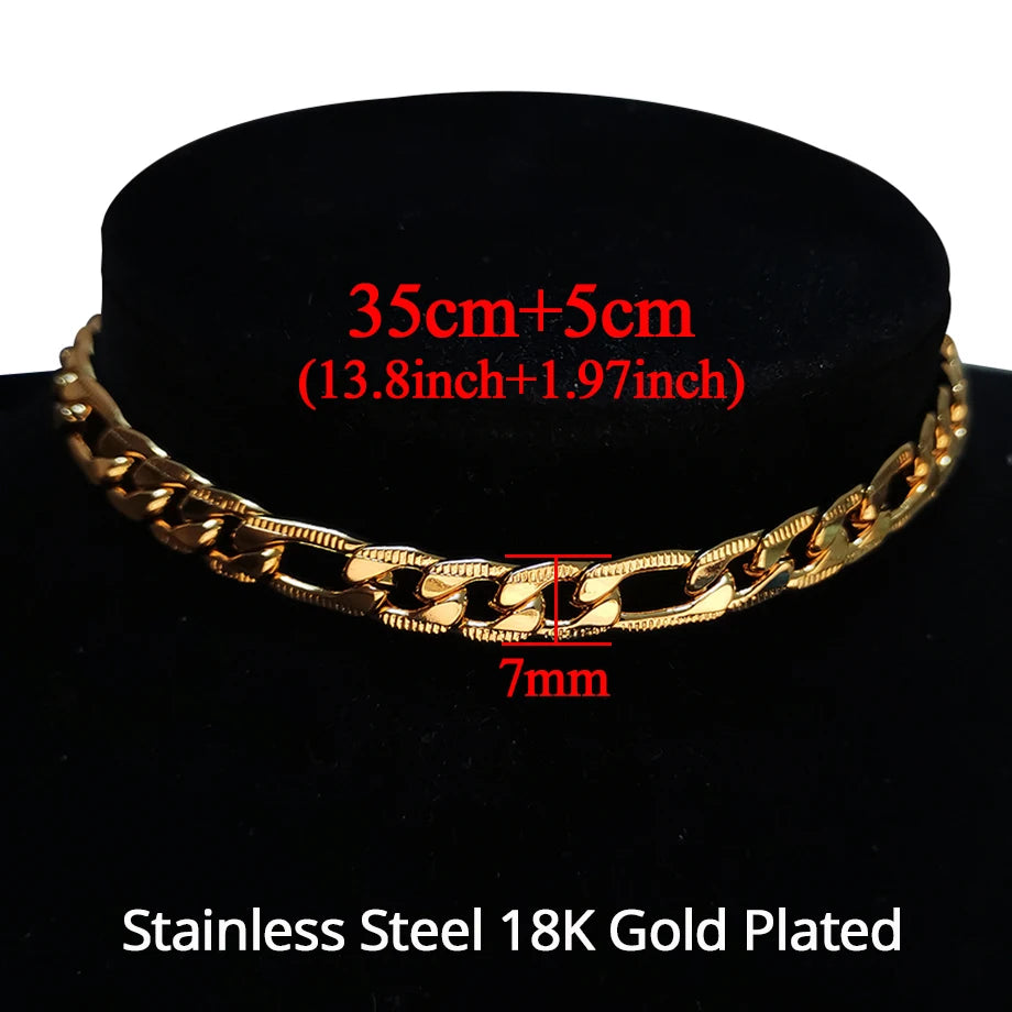 Punk Cuban Link Choker Necklace Collar Statement Jewelry Precision