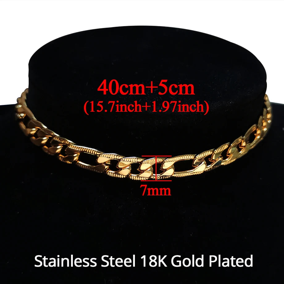 Punk Cuban Link Choker Necklace Collar Statement Jewelry Precision