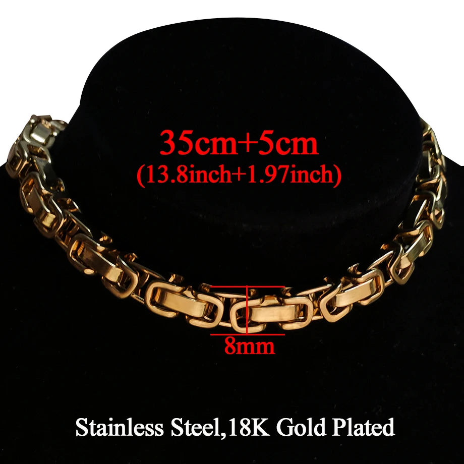 Punk Cuban Link Choker Necklace Collar Statement Jewelry Precision