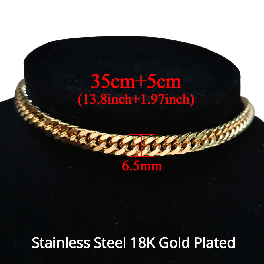 Punk Cuban Link Choker Necklace Collar Statement Jewelry Precision