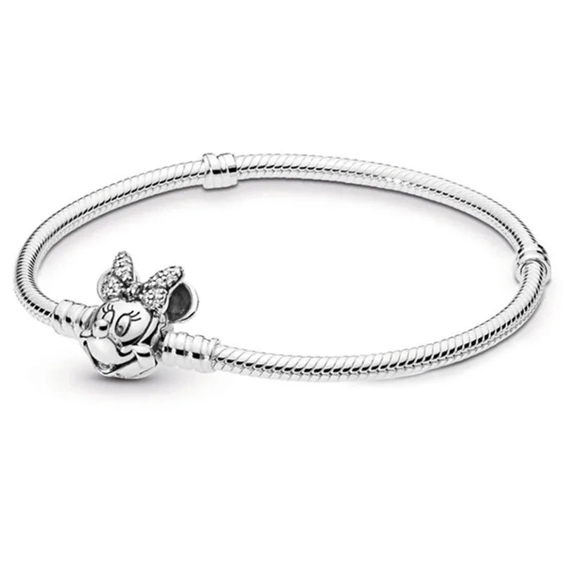 Original 925 Silver Plated Moments Bracelets Harry  Mickey Spider Love Heart Clasp Bead Charm Bracelet For Women DIY Jewelry Jewelry Precision