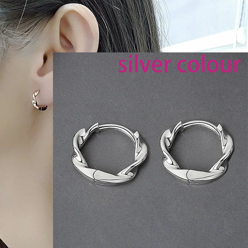 VENTFILLE 925 Sterling Silver CZ Star Moon Asymmetric Hoop Earrings for Women Girls Gold Silver Color Party Jewelry Gifts Jewelry Precision