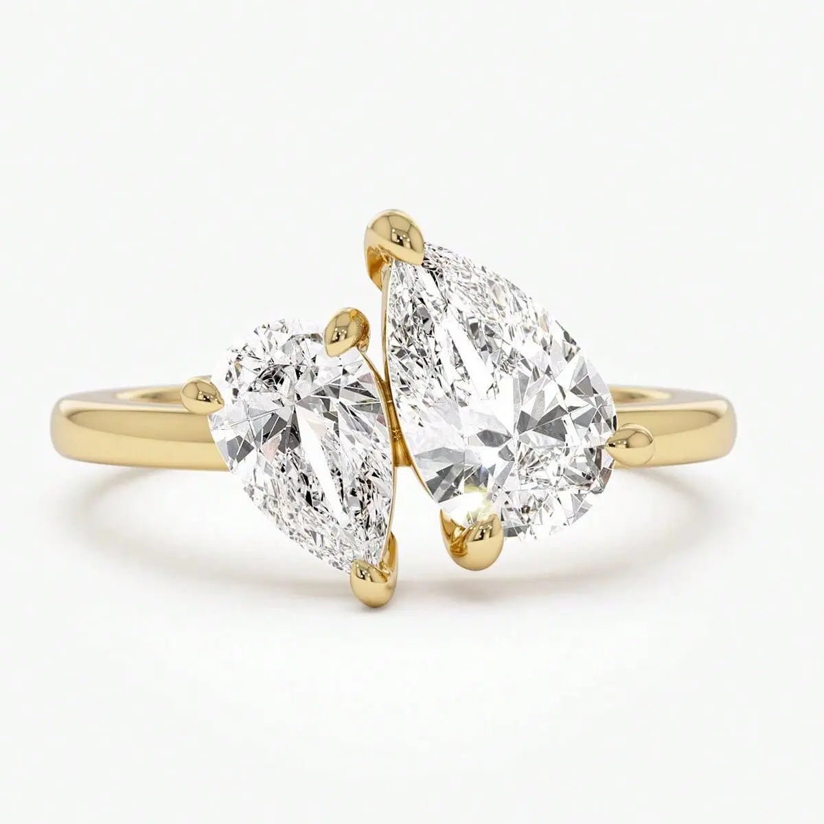 925 Sterling Silver Simplicity Classic Zircon Water Drop Ring For Women Jewelry Precision