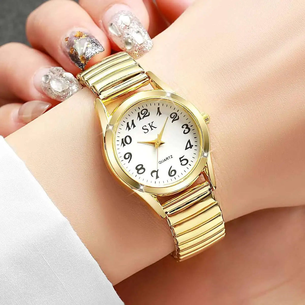 Fashion Small Dial Women Watches Elastic Strap Quartz Watch Reloj Mujer（Without Box） Jewelry Precision