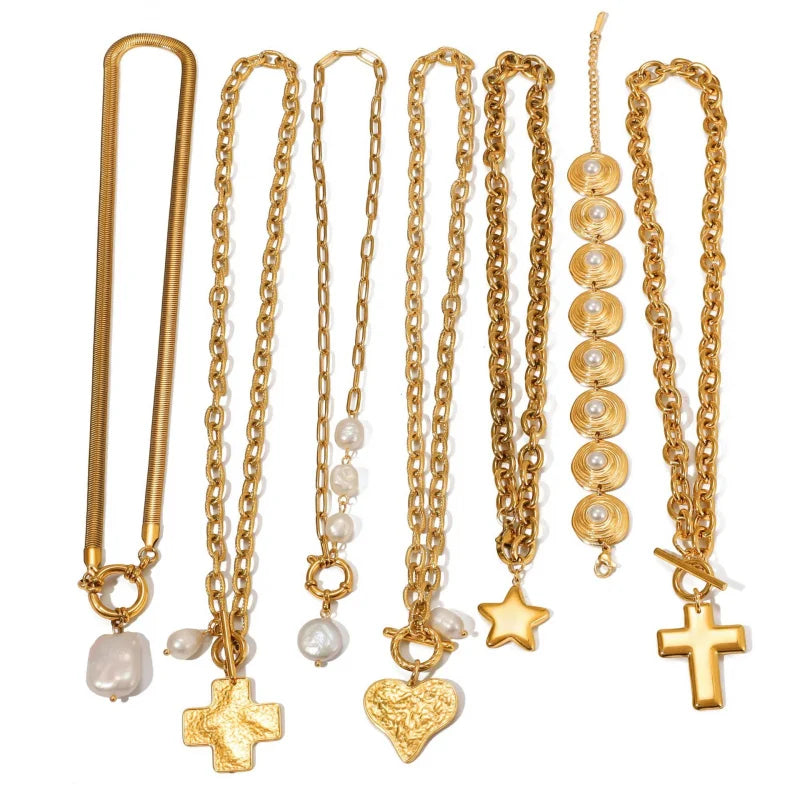 Sweater Chain Pearl Necklace Titanium Jewelry Precision