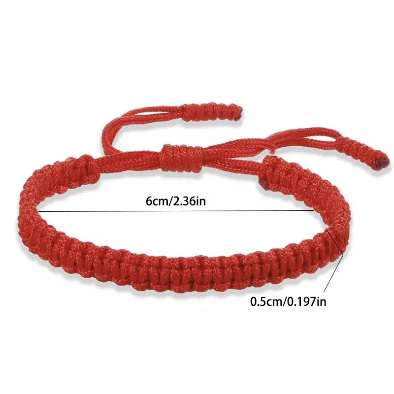 Handmade Braid String Bracelets Red Black Buddhist Tibetan Woven Rope Good Luck Amulet Bracelet for Women Girls Jewelry ﻿Gifts Jewelry Precision
