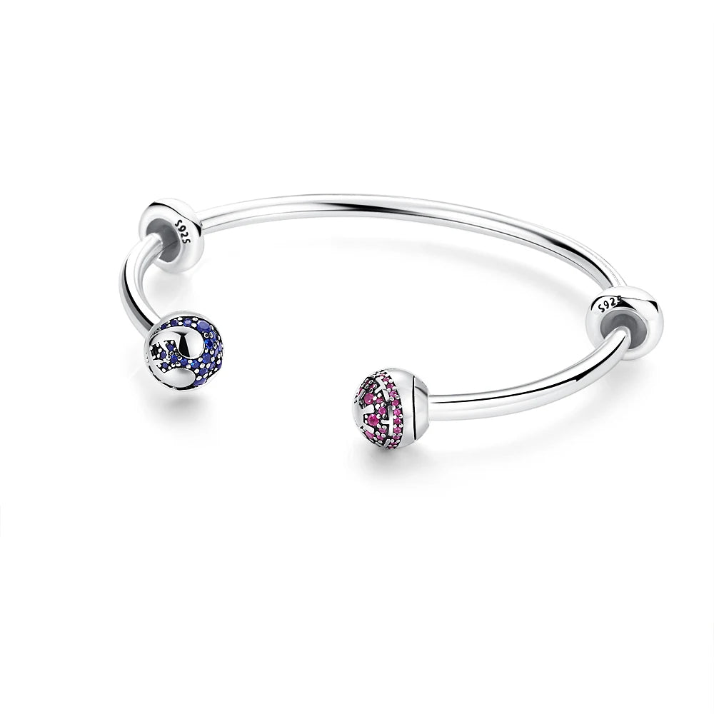 2025 New 925 Silver Miniso Disney 16.18.20cm Fashion Bracelet Suitable For Original DIY Exquisite Jewelry Jewelry Precision