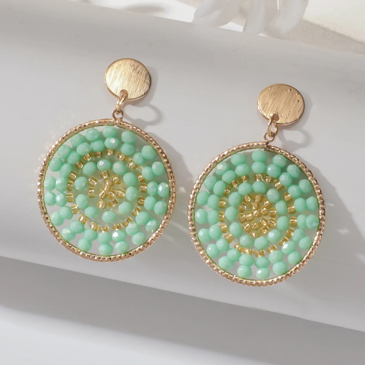 Boho Ethnic Style Seed Beaded Drop Earrings for Women Ladies Creative Jewelry Precision