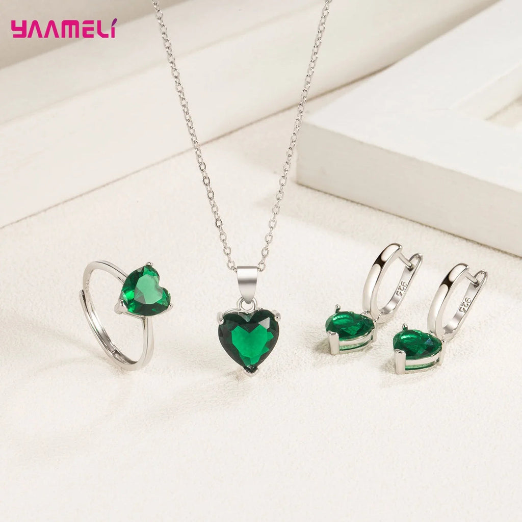 Fine 925 Sterling Silver Color Jewelry Gift Sets for Women Jewelry Precision
