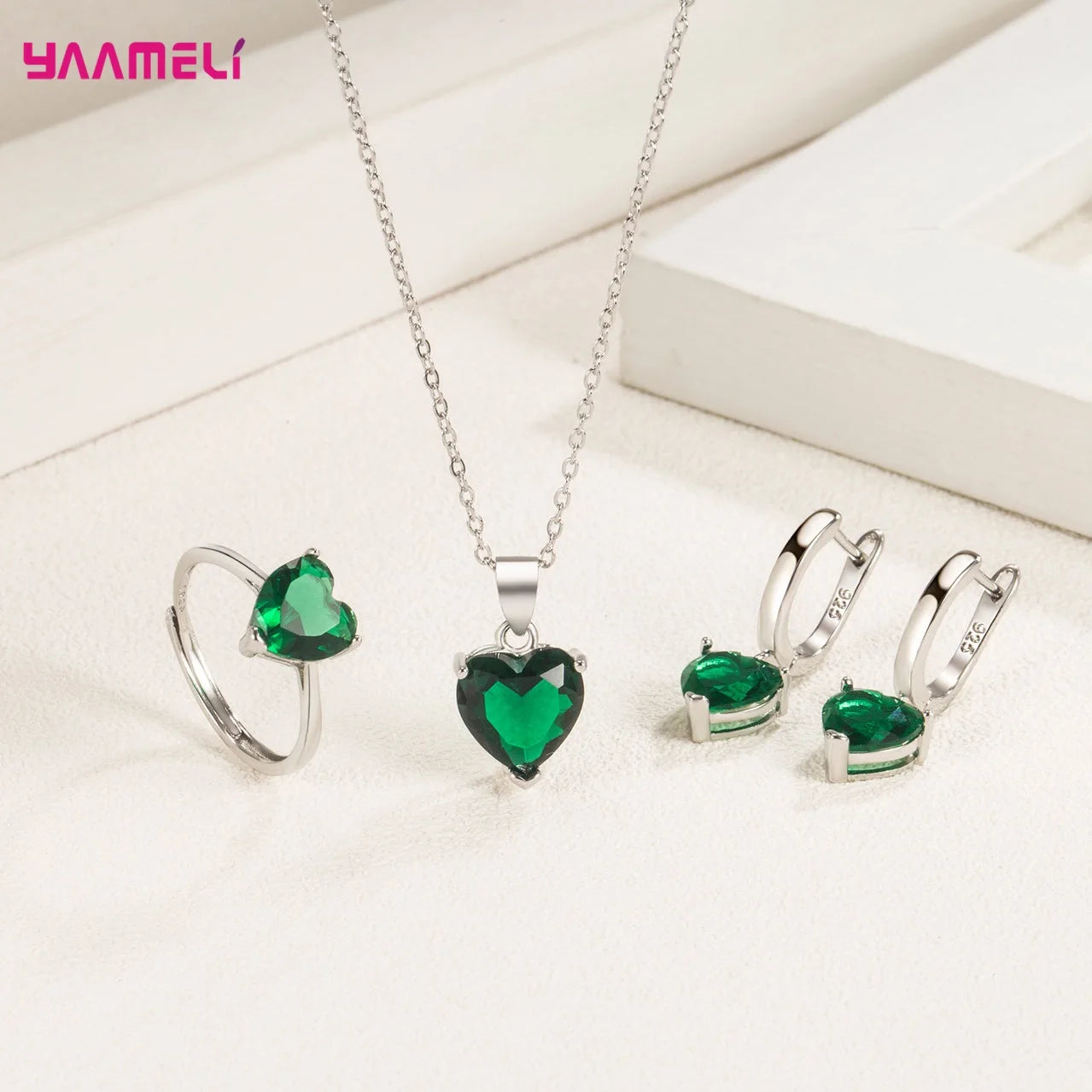 Fine 925 Sterling Silver Color Jewelry Gift Sets for Women Jewelry Precision