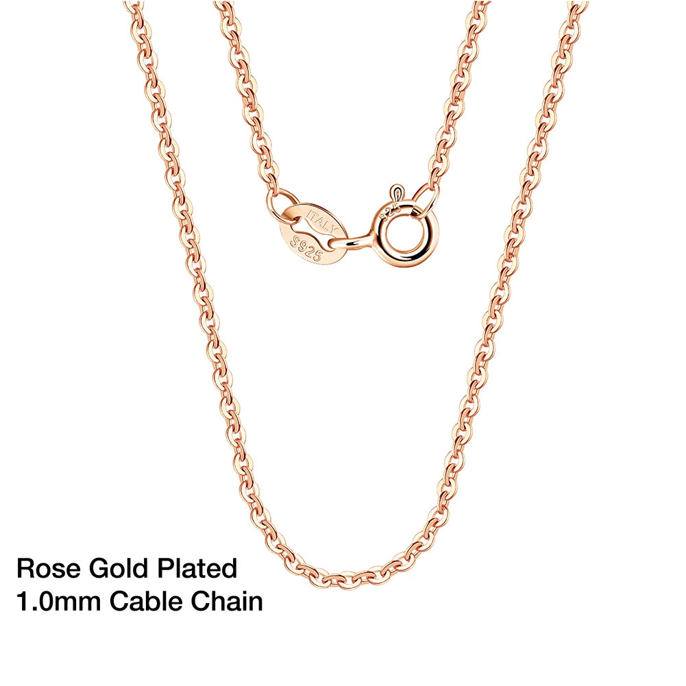 Effie Queen 925 Silver Basic Chain Necklace Woman Jewelry Precision