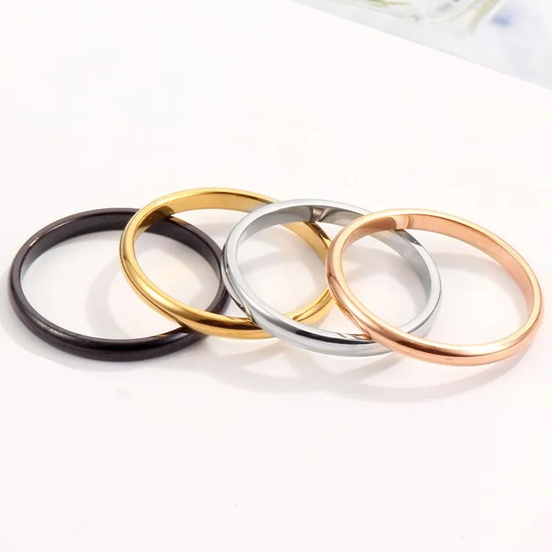 2mm Thin Stackable Ring Stainless Size 3-12 Jewelry Precision