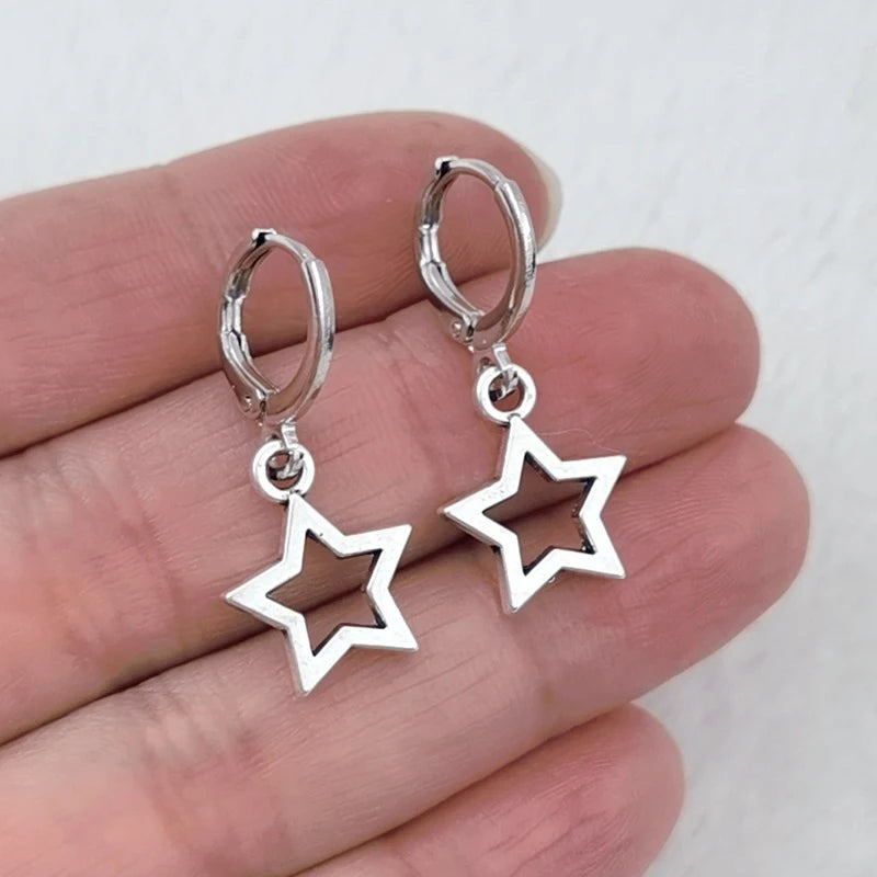 New Creative Star Hoop Earrings Fashion Simple Earrings Gifts for Women Cute Mini Little Star 20S Holiday Jewelry - Jewelry Precision
