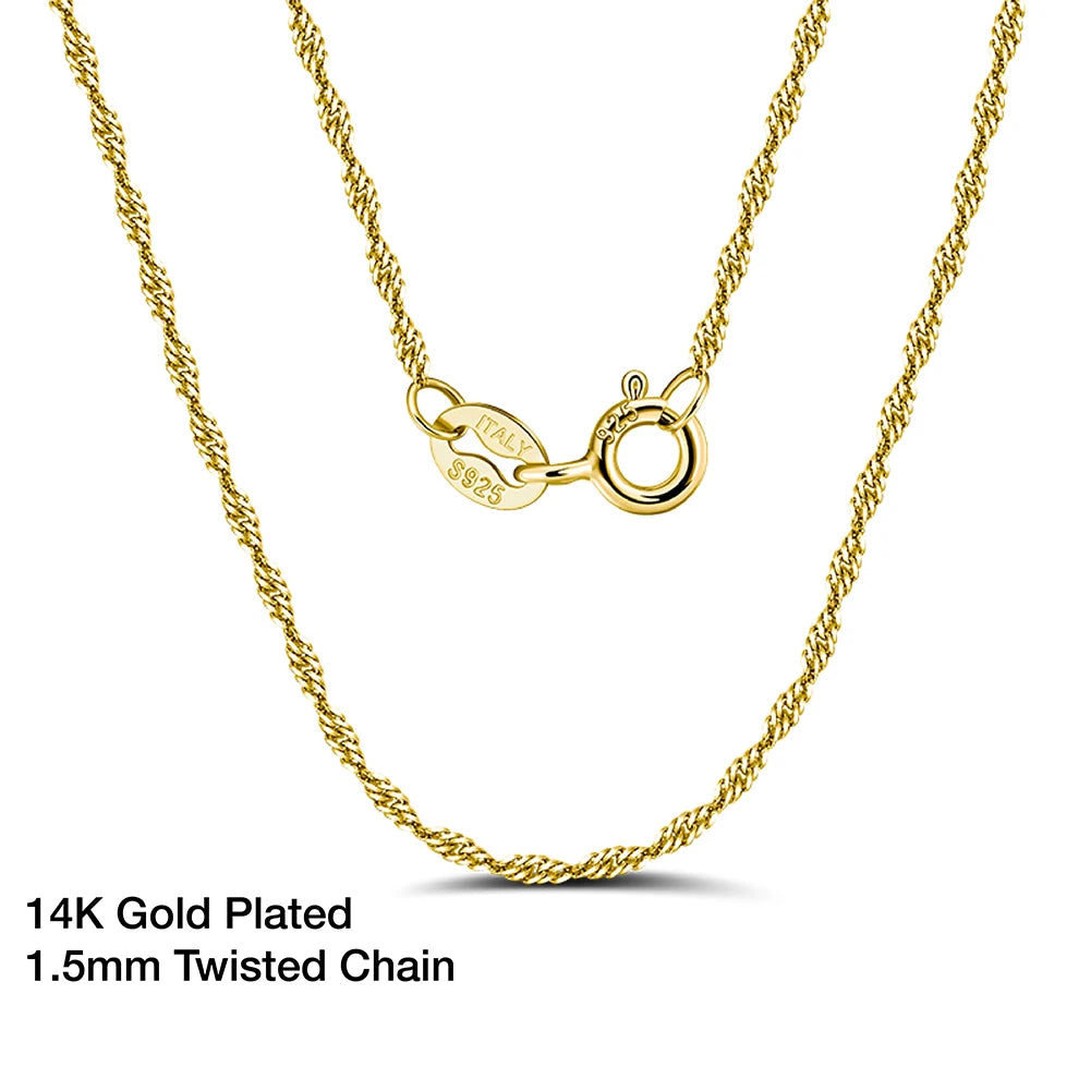 Effie Queen 925 Silver Basic Chain Necklace Woman Jewelry Precision