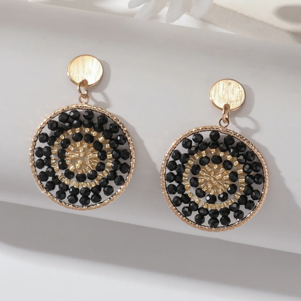 Boho Ethnic Style Seed Beaded Drop Earrings for Women Ladies Creative Jewelry Precision
