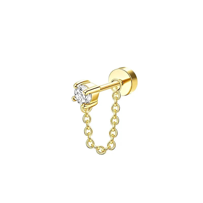 Bobisty 1pc Earrings Surgical Stainless Steel Earrings for Women Jewelry Precision