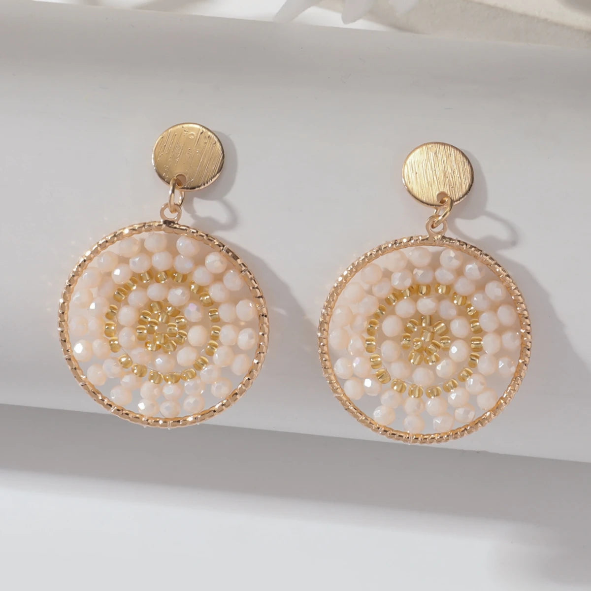 Boho Ethnic Style Seed Beaded Drop Earrings for Women Ladies Creative Jewelry Precision