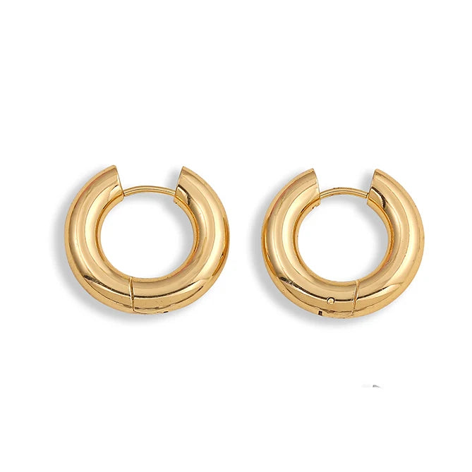 Earrings for Women Geometric  Gold Plated Stainless Steel Jewelry Jewelry Precision
