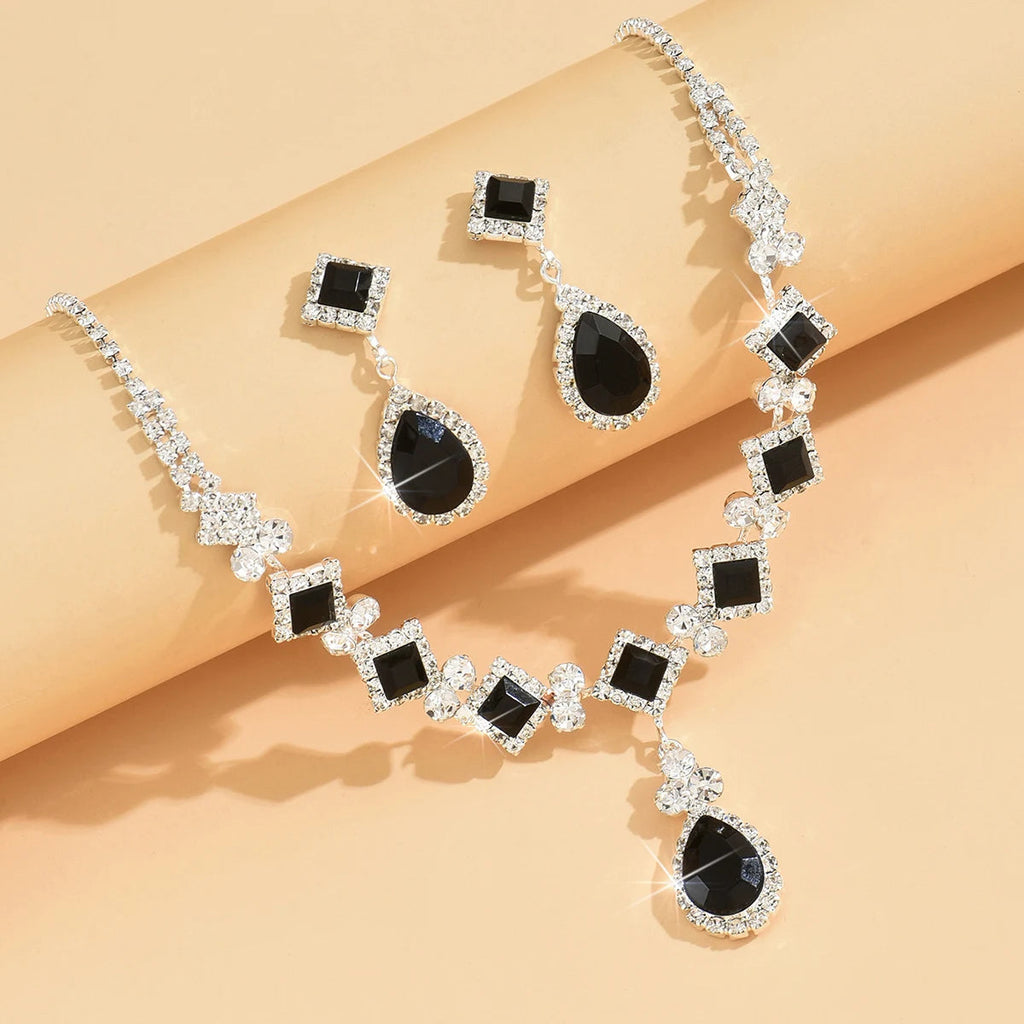 3-piece Women's Claw Chain Series Geometric Droplet Earrings Necklace Set Wedding Banquet Party Holiday Gift 8056 Jewelry Precision