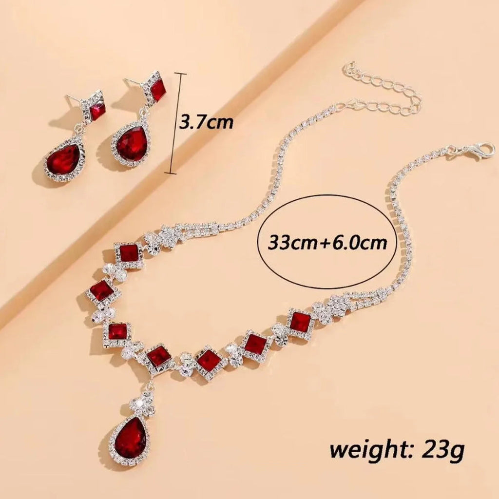 3-piece Women's Claw Chain Series Geometric Droplet Earrings Necklace Set Wedding Banquet Party Holiday Gift 8056 Jewelry Precision