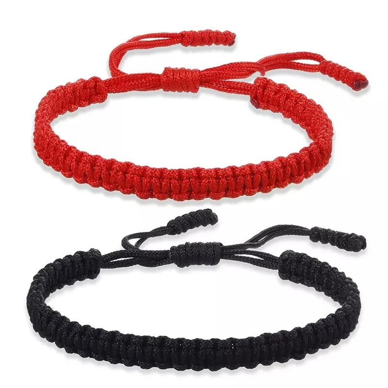 Handmade Braid String Bracelets Red Black Buddhist Tibetan Woven Rope Good Luck Amulet Bracelet for Women Girls Jewelry ﻿Gifts Jewelry Precision