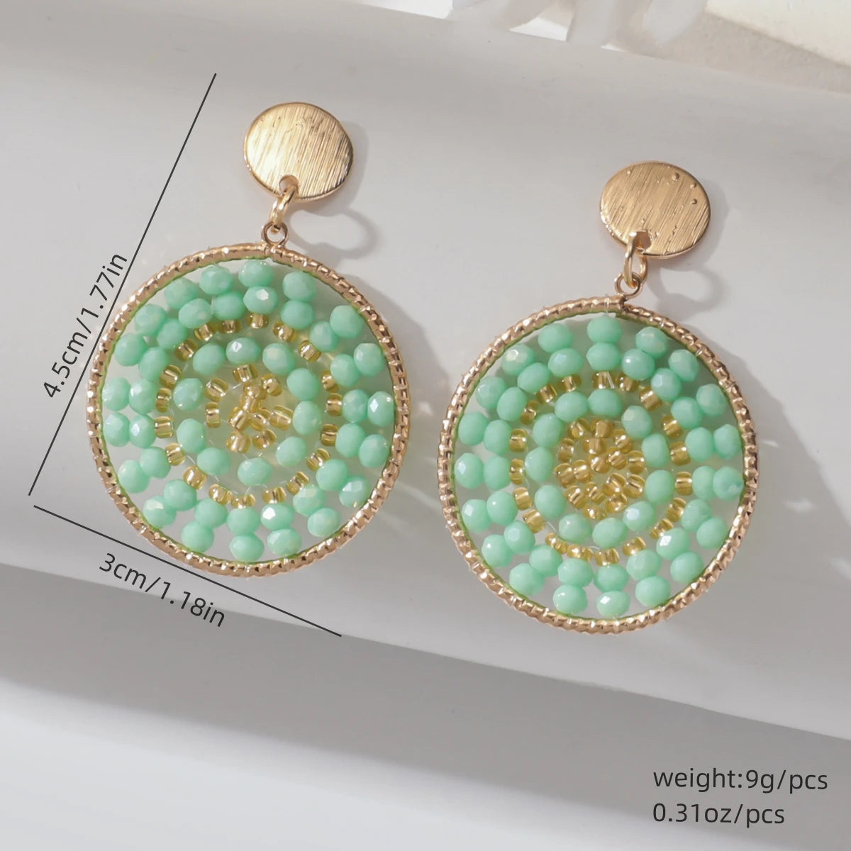 Boho Ethnic Style Seed Beaded Drop Earrings for Women Ladies Creative Jewelry Precision