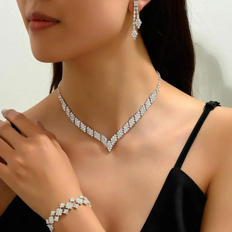 4/3 Pieces Of Wedding Season Women's Claw Chain Series Earrings, Necklaces, Bracelets, Jewelry Sets, Banquet And Holiday Gifts92 Jewelry Precision
