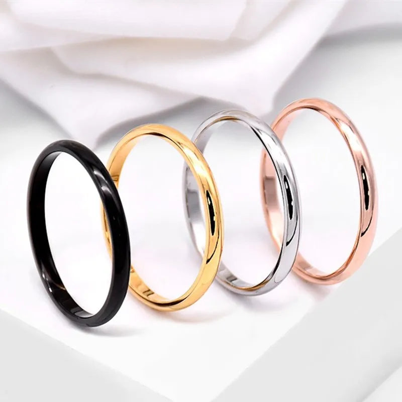 2mm Thin Stackable Ring Stainless Size 3-12 Jewelry Precision