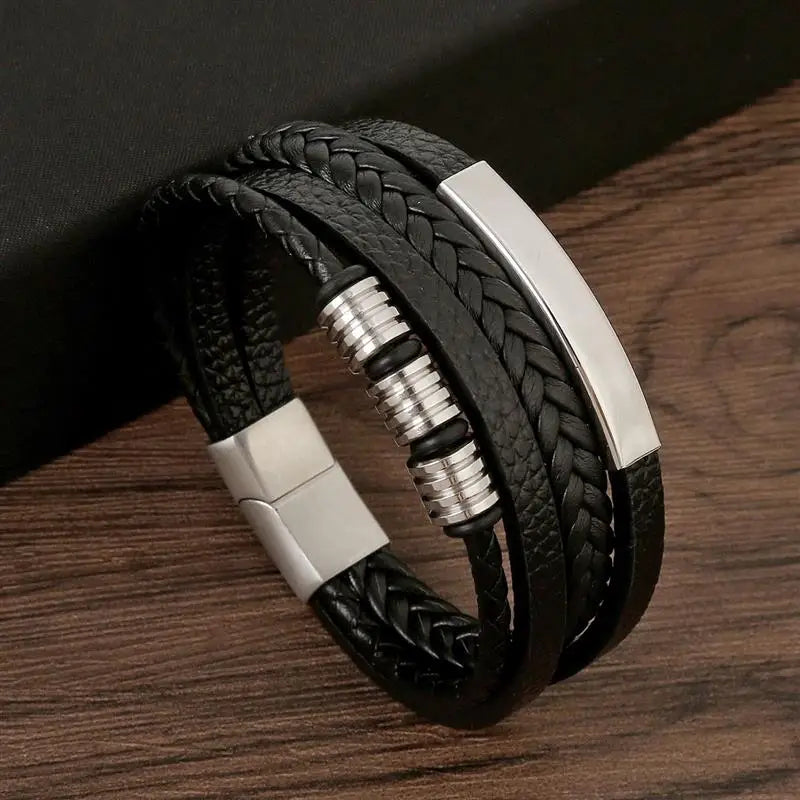 Classic Men's Leather Bracelet New Style Hand-woven Multi-layer Combination Accessory Fashion Man Jewelry Wholesale Dropshipping Jewelry Precision