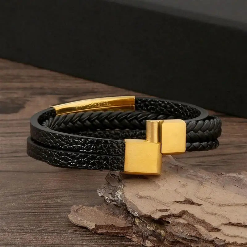 Classic Men's Leather Bracelet New Style Hand-woven Multi-layer Combination Accessory Fashion Man Jewelry Wholesale Dropshipping Jewelry Precision
