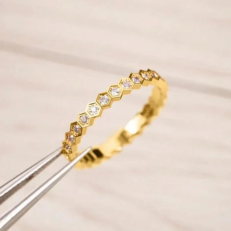 925 Sterling Silver Vintage Geometric Shape Zircon Rings For Women Gift Match Daily Party High Quality Fine Jewelry Accessories Jewelry Precision