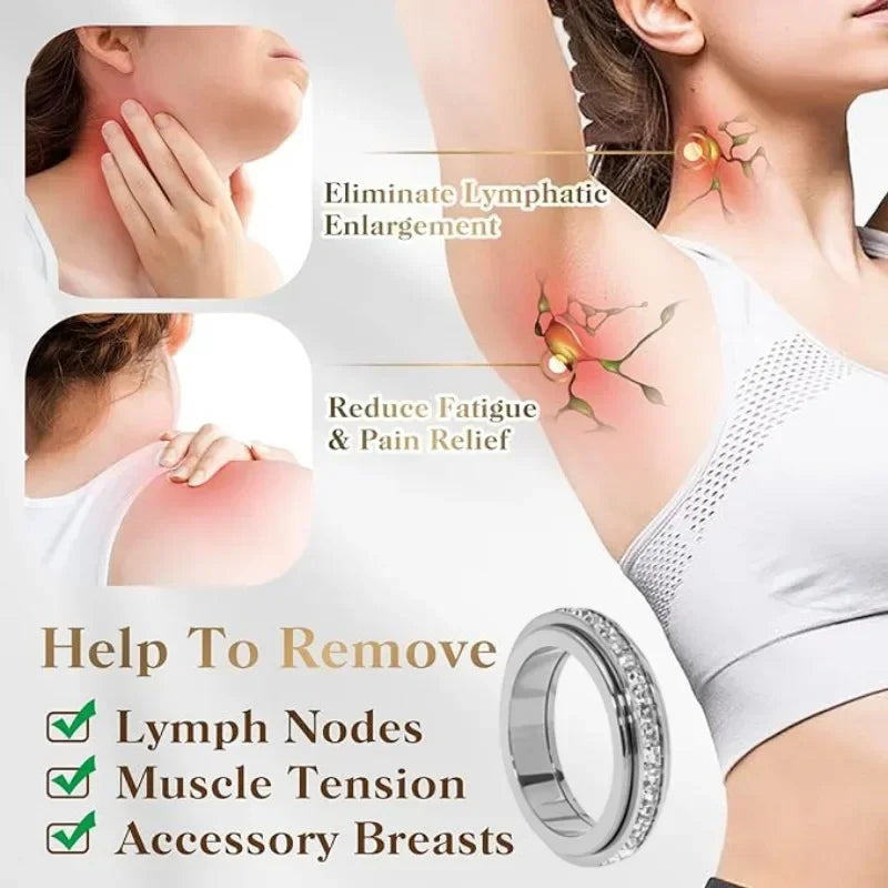 Women's Turnable Anxiety Relief Ring Healthy Slimming Stainless Jewelry Precision