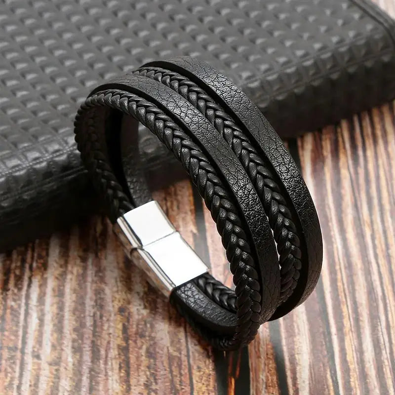 Classic Men's Leather Bracelet New Style Hand-woven Multi-layer Combination Accessory Fashion Man Jewelry Wholesale Dropshipping Jewelry Precision