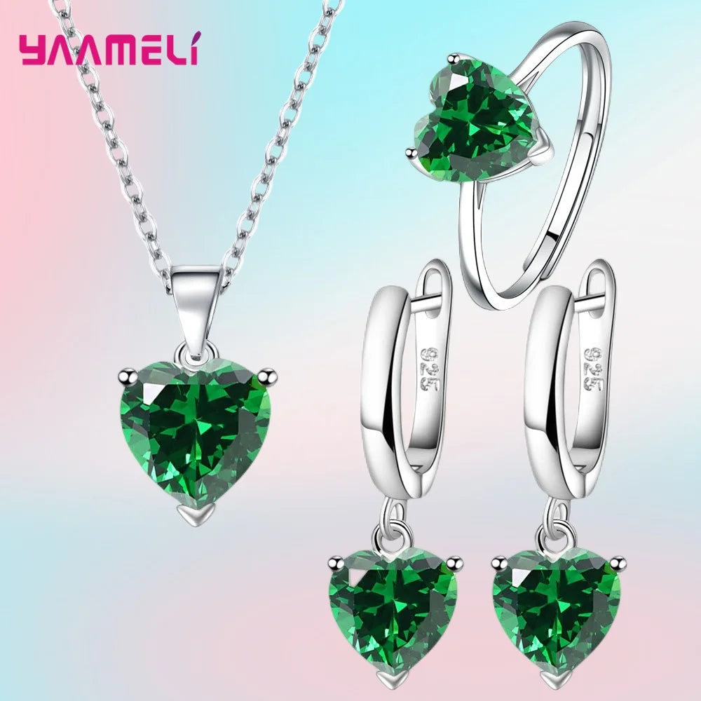 Fine 925 Sterling Silver Color Jewelry Gift Sets for Women Jewelry Precision