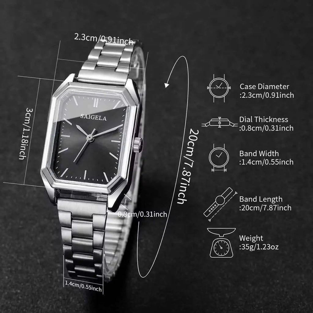 Fashion Rectangle Women Watches Simple Analog Quartz Wristwatch for Girls Clock Gift Reloj Mujer（Without Box） Jewelry Precision