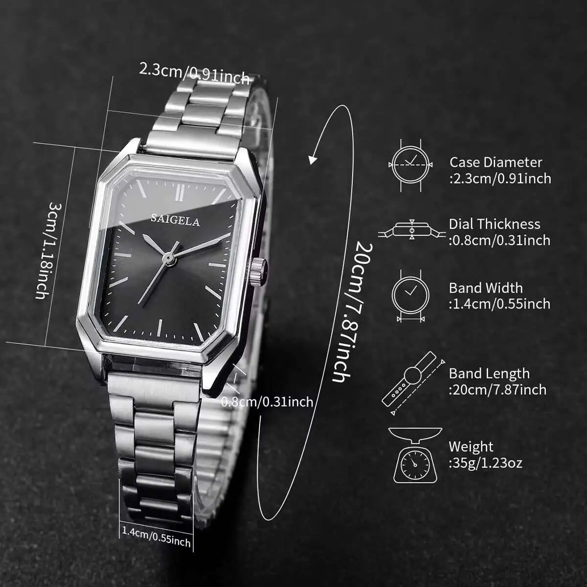 Fashion Rectangle Women Watches Simple Analog Quartz Wristwatch for Girls Clock Gift Reloj Mujer（Without Box） Jewelry Precision