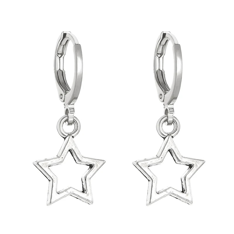New Creative Star Hoop Earrings Fashion Simple Earrings Gifts for Women Cute Mini Little Star 20S Holiday Jewelry - Jewelry Precision