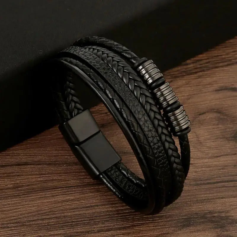 Classic Men's Leather Bracelet New Style Hand-woven Multi-layer Combination Accessory Fashion Man Jewelry Wholesale Dropshipping Jewelry Precision