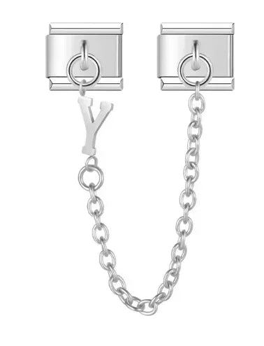 Fashion Chain Letter Elastic Charm Italian Links Fit 9mm Stainless Steel Modular Bracelet Making Women DIY Jewelry Jewelry Precision