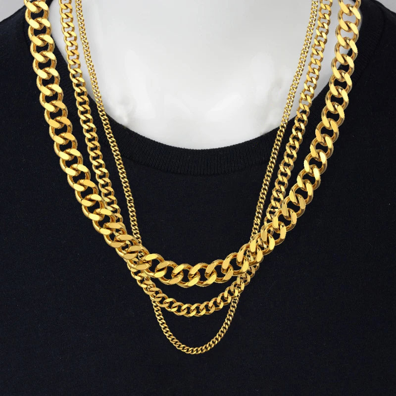 Hiphop Heavy Cuban Link Chains Necklaces Jewelry Precision