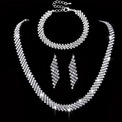 4 pieces of women's fashionable and minimalist necklaces with earrings, bracelets, jewelry sets, banquet and party accessories Jewelry Precision