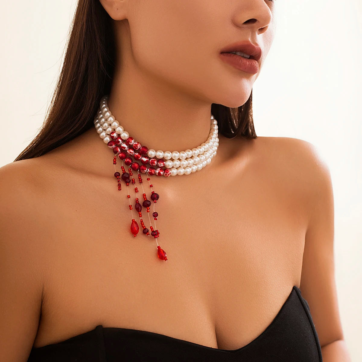 Multilayer Vintage Red Blood Pattern Imitation Jewelry Precision