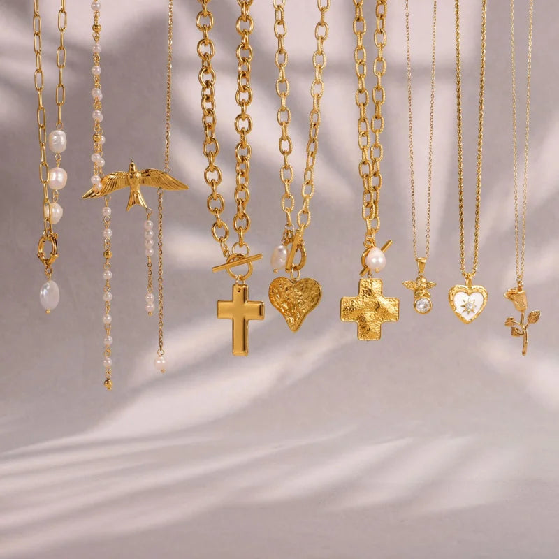 Sweater Chain Pearl Necklace Titanium Jewelry Precision