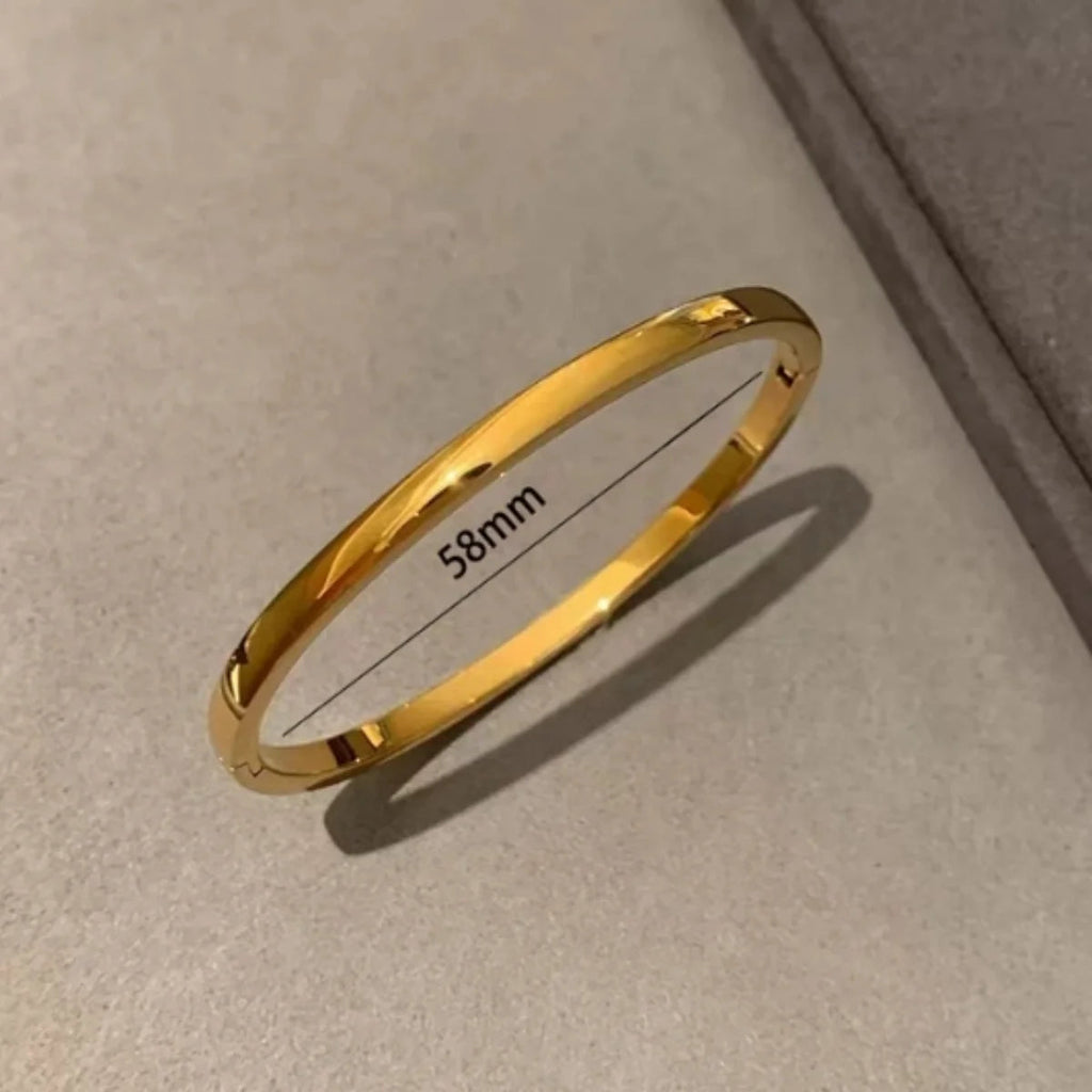 1 Pc Vintage Elegant 18K Gold Plated Stainless Steel Zircon Stars Bracelet for Women Fashion Wedding Jewelry Gift---A674 Jewelry Precision