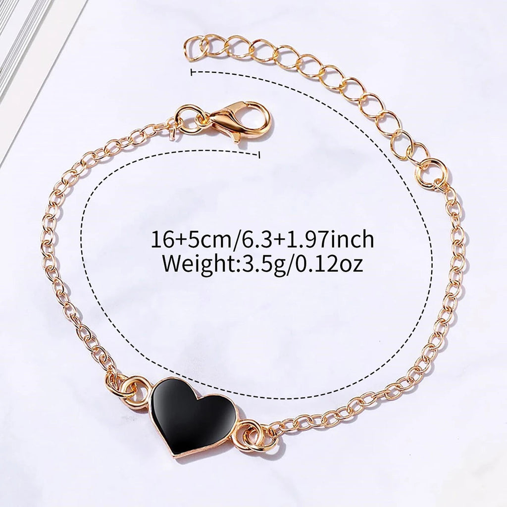 2PCS/Set Women's Watch Fashion Square Stainless Steel Band Quartz Watches Heart Bracelet Set Jewelry Precision